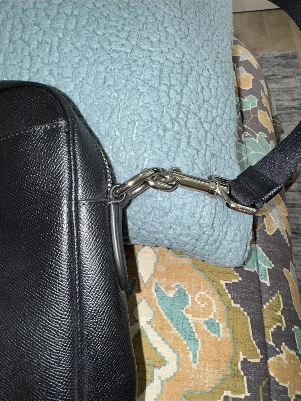 Coach Black Leather Laptop Brief Bag with Shoulder Strap